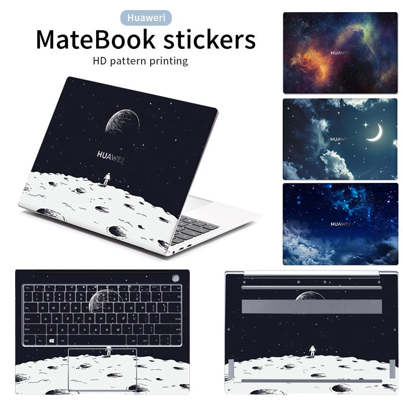 星空筆記本電腦貼紙皮膚適用於華為 MateBook 13 X Pro D14 D15 Magicbook 頂部/底部/護