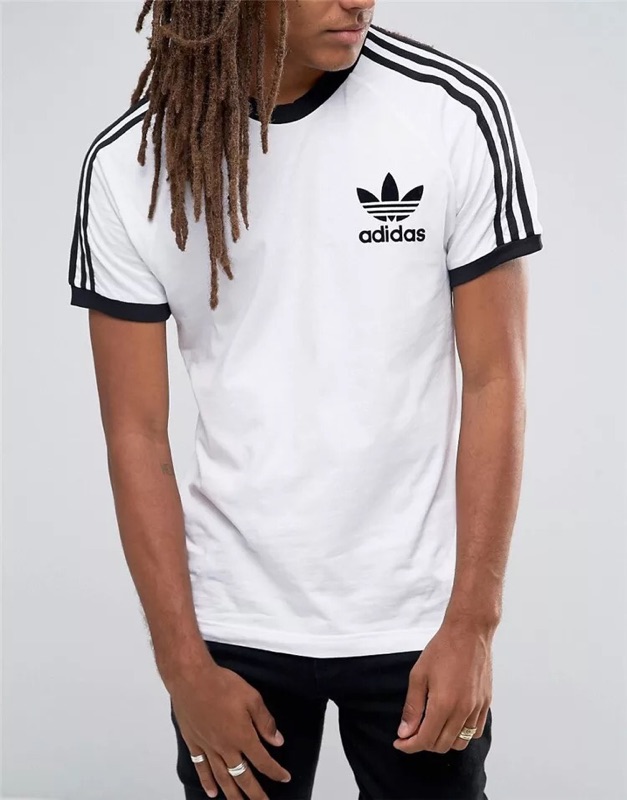 換季出清現貨三葉草AZ8128 adidas Originals California T-Shirt 三線白黑| 蝦皮購物