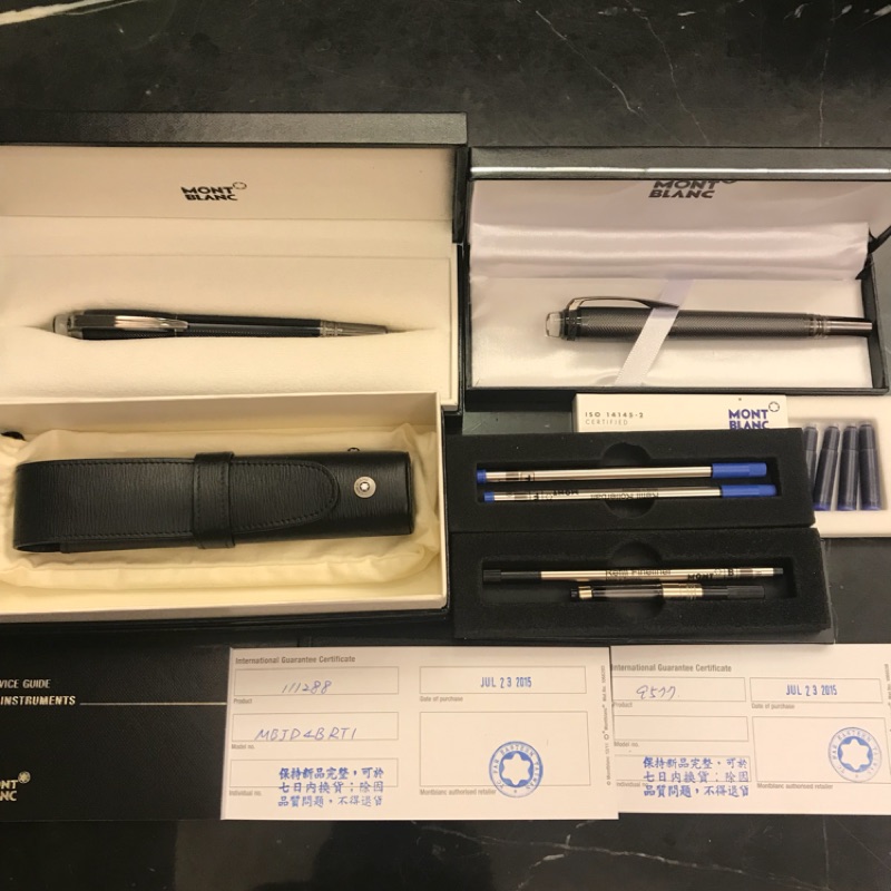 MontBlanc 萬寶龍 全套 鋼筆 鋼珠筆 筆套