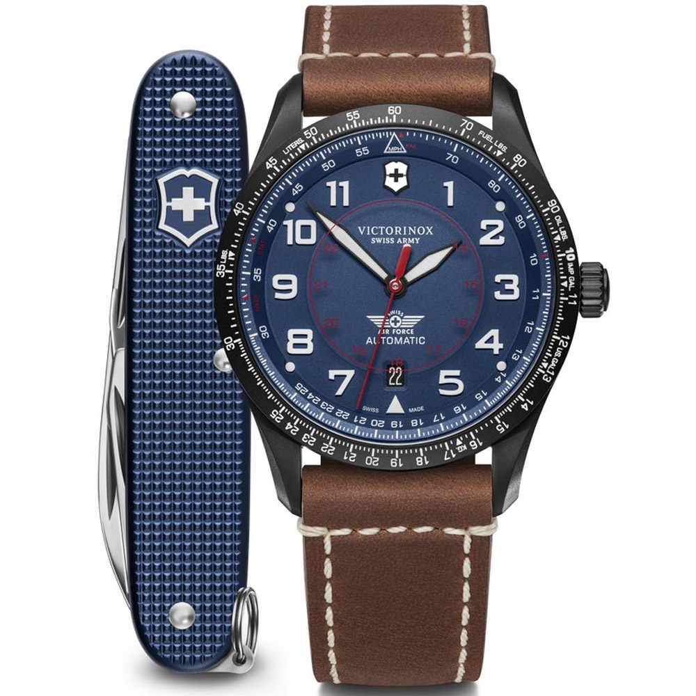 【聊聊甜甜價】VICTORINOX 瑞士維氏 AirBoss 經典飛行機械腕錶 (VISA-249150.1)