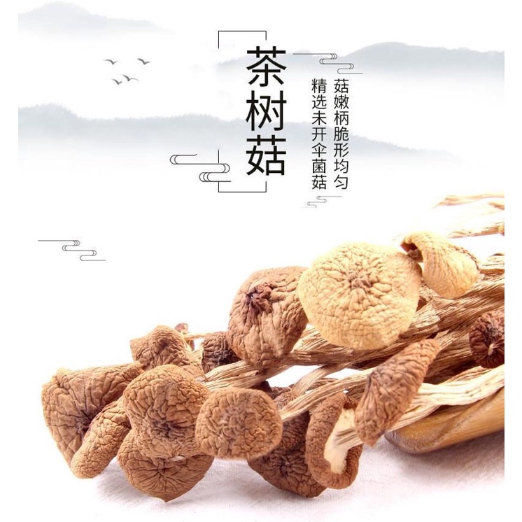 台灣現貨 茶樹菇乾貨特產100g/包 茶薪菇不開傘 即食食材菌菇 野生菌煲湯食材