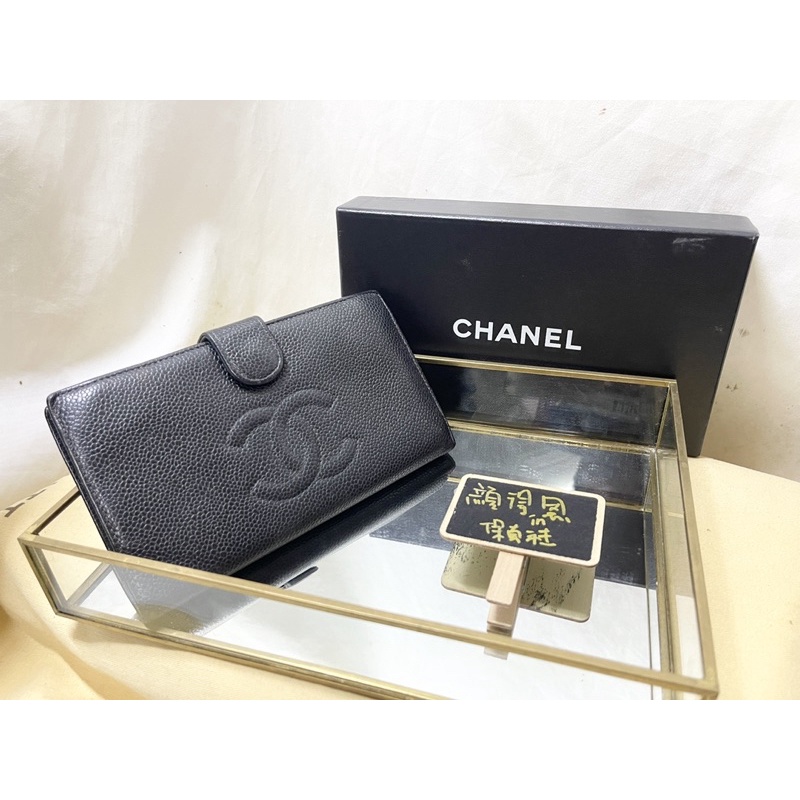 22弄 Chanel vintage 老香 古董 荔枝皮 長夾