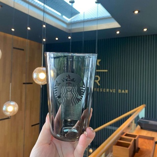 星巴克咖啡杯 韓國 黑色直筒杯 耐熱杯 經典磨砂女神 大容量水杯 玻璃杯女