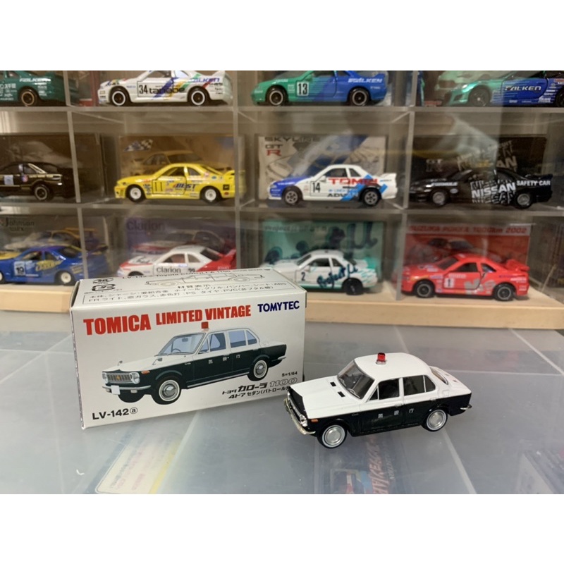 TOMICA LIMITED VINTAGE LV-142@ TOYOTA COROLLA 1100 警察車