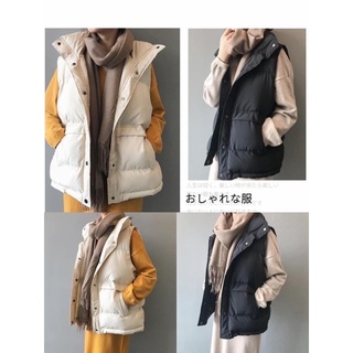 （現貨白色）羽絨棉女士保暖背心流行女裝羽絨背心保暖背心（漾媽咪嬰幼兒用品）女裝 上衣 秋冬保暖背心