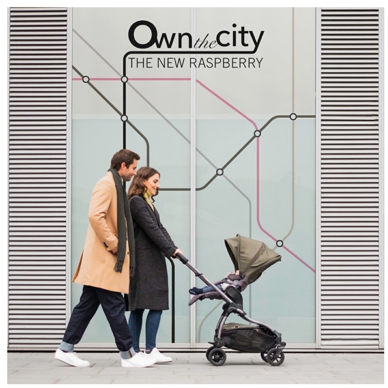 全新!!英國iCandy New Raspberry 嬰兒推車 軍綠車蓬太空灰框。誠可議～