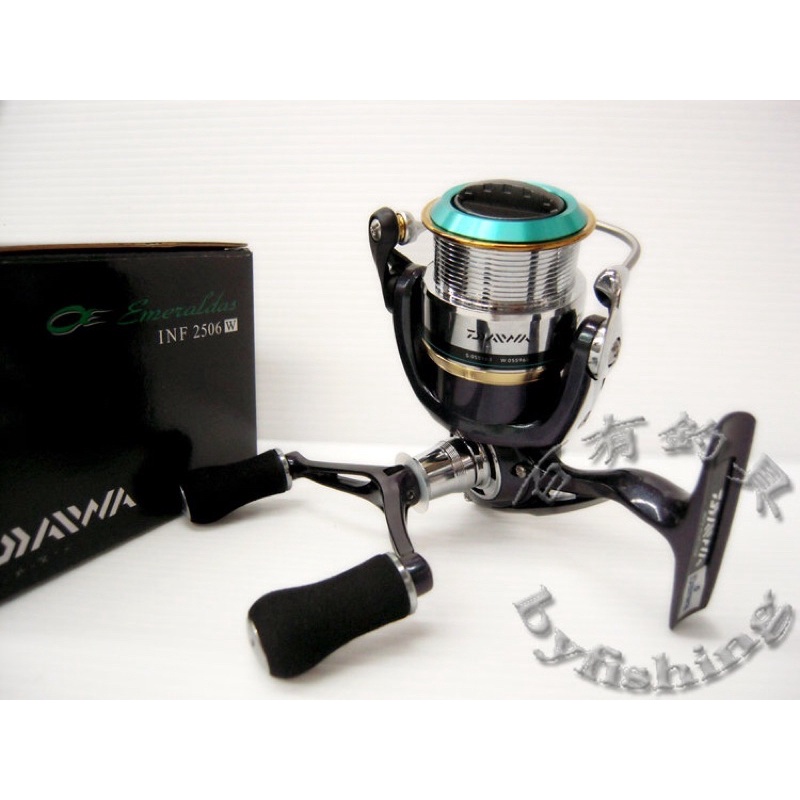 ◎百有釣具◎DAIWA Emeraldas INF 2506W (雙手把)軟絲路亞專用捲線器6+1培林輕量化設計 更順手