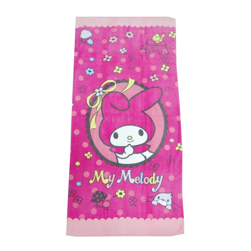 【Sanrio三麗鷗】花漾美樂蒂大浴巾 100%棉 76x152cm