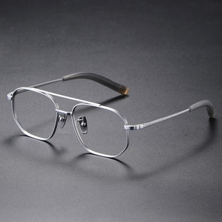 時尚純鈦眼鏡框男士近視光學眼鏡女士復古方形手工眼鏡架
