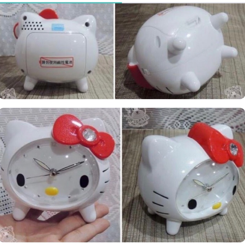 正版 Hello kitty鬧鐘 Hello kitty 小款臉型鬧鐘