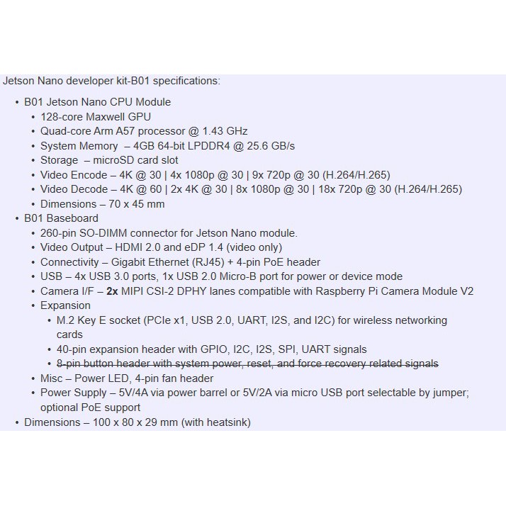【小黃鴨特價賣場】🔥  NVIDIA Jetson Nano Development Kit-B01 (最新款V3)