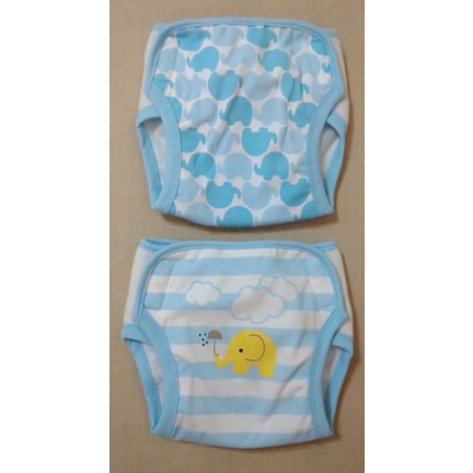麗嬰房 小象 舒適尿布褲/環保布尿布 藍色 3M 2件組