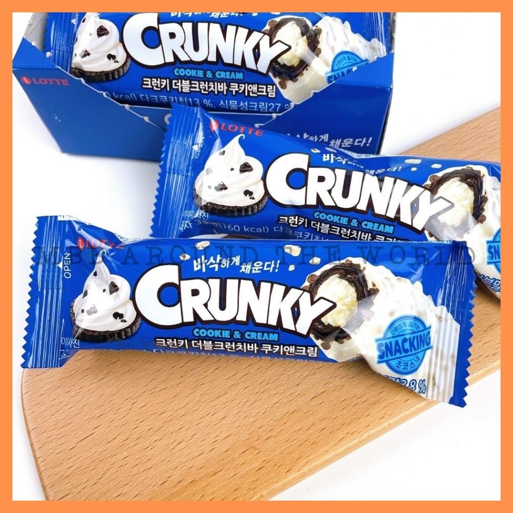 [MBB🇰🇷現貨附發票]韓國 LOTTE CRUNKY白巧克力脆片棒 巧克力棒