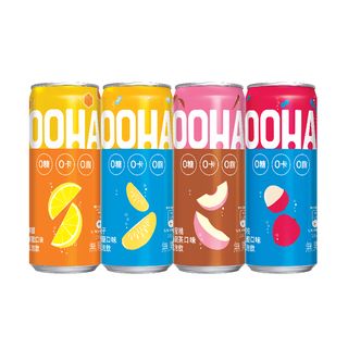 【蝦皮直營特選】OOHA 氣泡飲 荔枝乳酸/柚子海鹽 /水蜜桃烏龍茶/檸檬蜂蜜口味 易開罐 330ml x4入/組