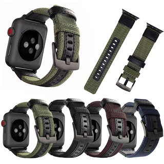 Jeep 手錶錶帶適用於 iwatch 7 SE 6 5 4 3 代黑色扣帆布軍用色尼龍運動高品質錶帶 38 毫米/40