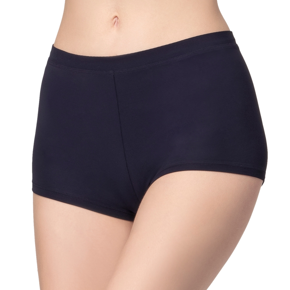 SWEAR 思薇爾 嗨Q Bra系列M-XL素面無痕中低腰安全褲(紫鐵黑)