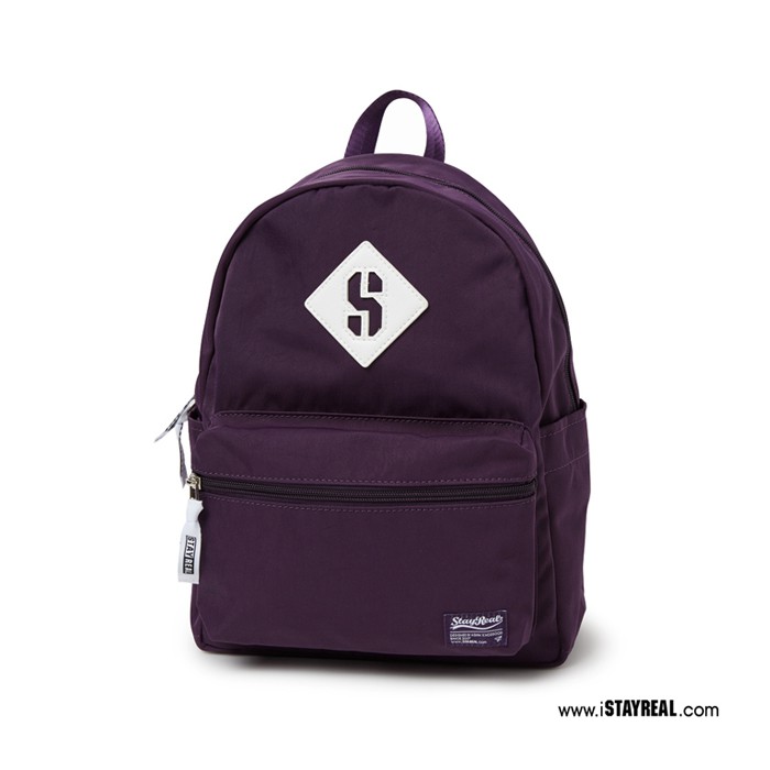 STAYREAL 潮流後背包(中) BB18011 紫色