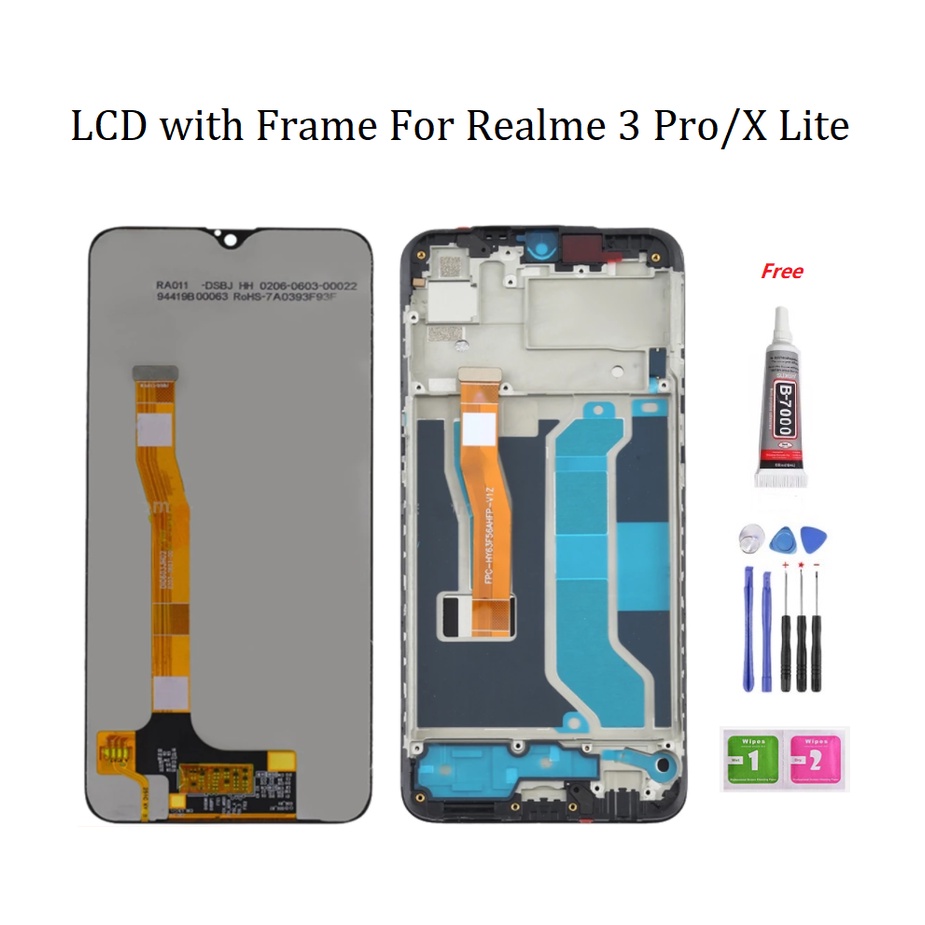 帶框螢幕總成兼容Realme 3 Pro Realme X Lite LCD 屏幕總成 螢幕總成 液晶面板