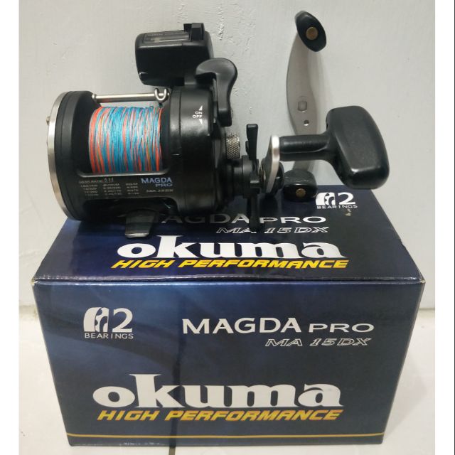 （免運）廉售 Okuma寶熊 美克達 MAGDA PRO MA 15DX 鼓式捲線器 碼表型捲線器~船釣 釣龍蝦 防波堤