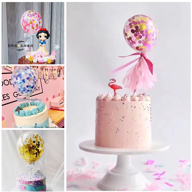 現貨【紙屑氣球棒】氣球玩具 蛋糕 甜品 裝飾  紙屑氣球 仙女棒 手持棒 生日派對 氣球佈置 兒童玩具