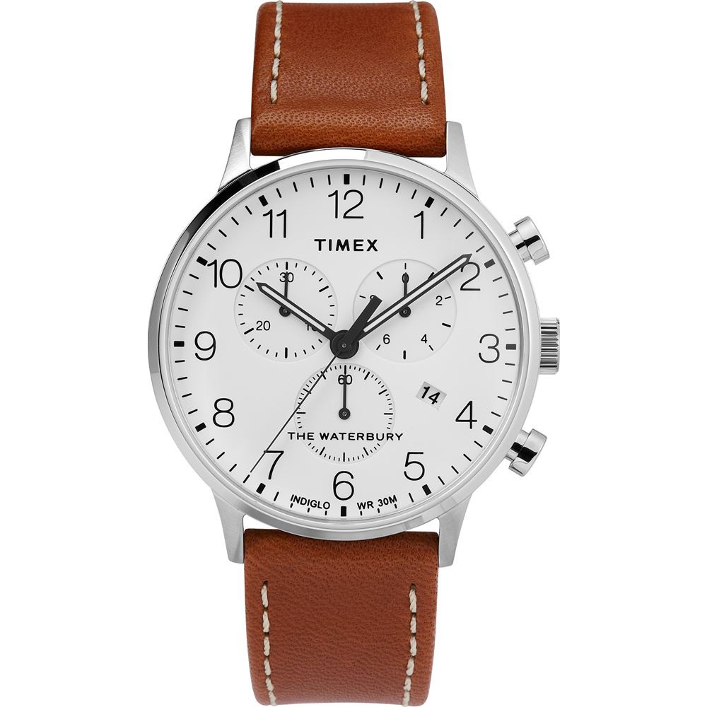 【TIMEX】天美時 復刻系列 經典復古手錶 (棕/白TXTW2T28000)