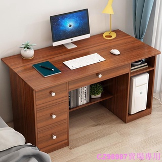 熱銷款P66簡易桌子電腦桌臺式家用現代辦公桌書柜一體學生寫字臥室簡約書桌