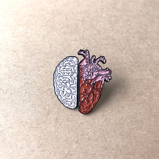 大腦的藝術 Brain 感性&理性 金屬別針 #ce