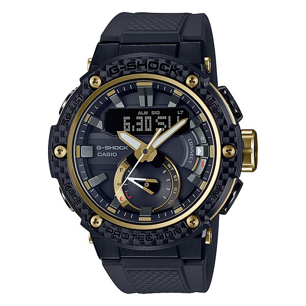 CASIO G-SHOCK GST-B200X-1A9 BLUETOOTH藍牙雙顯電子錶(黑X金)