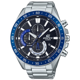 CASIO卡西歐 EDIFICE EFV-620D-1A2V 三眼運動計時腕錶 / 藍黑 50.5mm