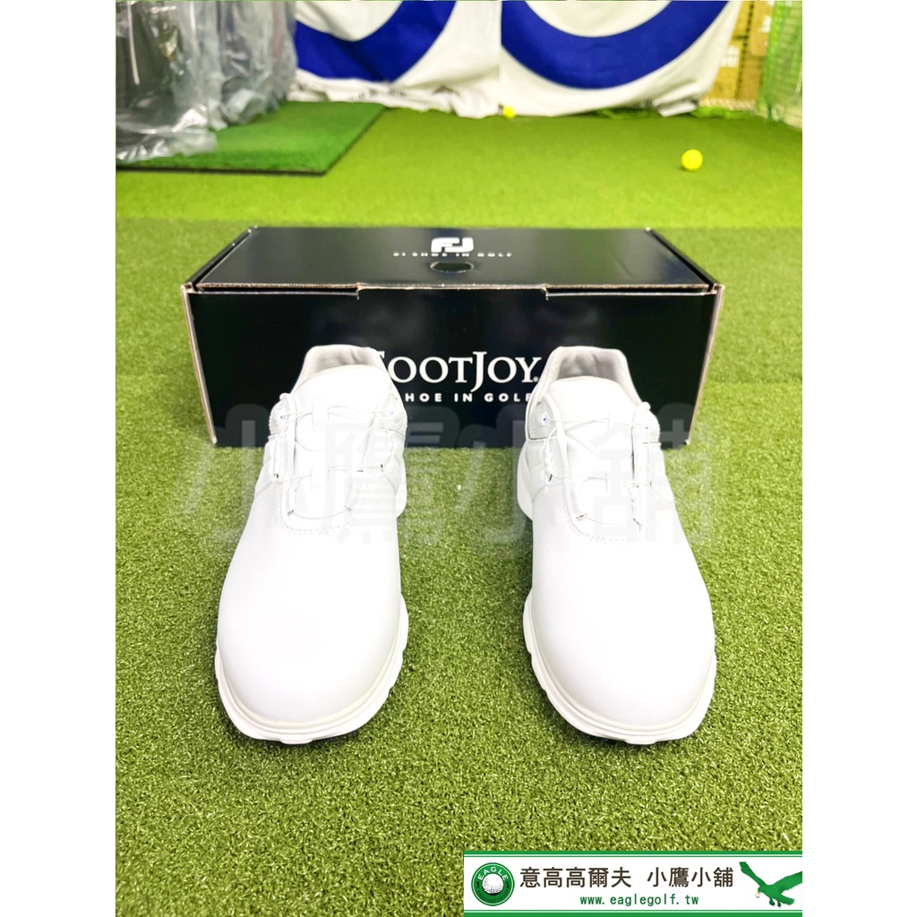 [小鷹小舖] FootJoy GOLF 98137 女仕US6.5 高爾夫球鞋 無釘 BOA貼合系統 舒適度 銀白色