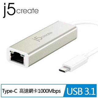 j5create JCE131 Type C 超高速外接網路卡