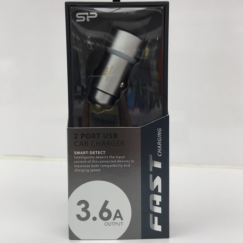SP 3.6A雙孔USB鋁製車充（廣穎）