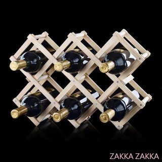 [HOME] 酒架 折疊紅酒架 10瓶裝 多瓶裝 洋酒架 葡萄酒瓶架 紅酒架 酒瓶架 木酒架 居家餐廳酒櫃 裝飾品