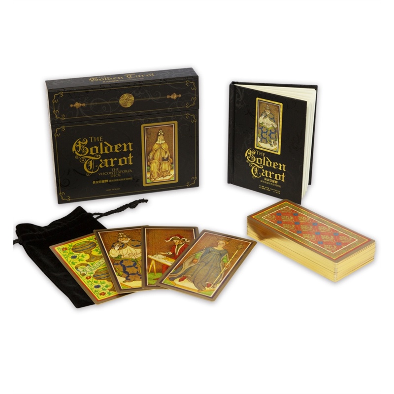 黃金塔羅牌：維斯康提經典復刻牌組（奢華刷金版）【金石堂、博客來熱銷】