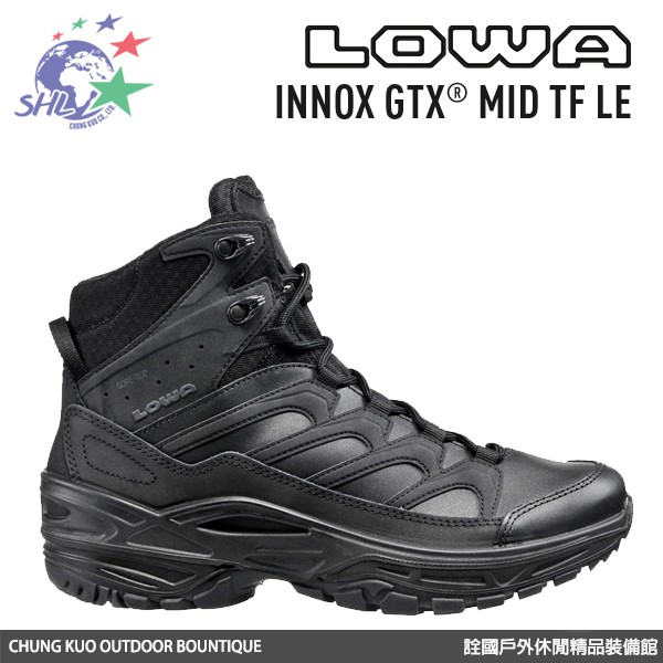詮國-LOWA 軍靴 / 中筒 / 黑色 / GORE-TEX 防水 /INNOX GTX MID TF LE 9999