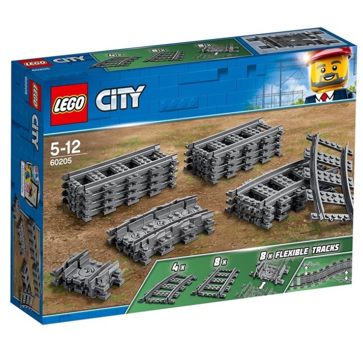 LEGO樂高 城市系列 軌道和彎道 60205 積木 玩具 火車用鐵軌
