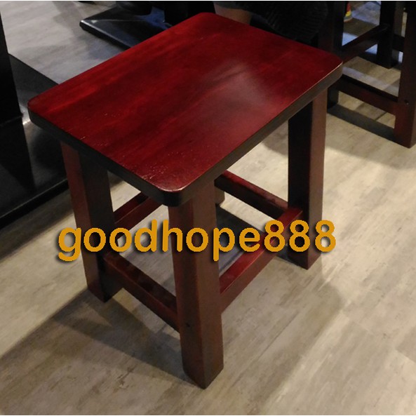 Goodhope松河-ART-8932(H36)-實木璽至低椅/餐廳小吃矮椅/(食堂/黑輪/關東煮/海產/熱炒)工作矮凳