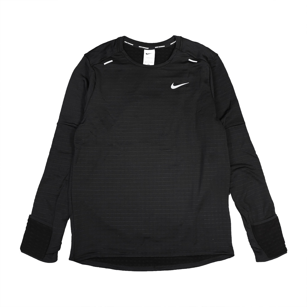 Nike 長袖 Element Run 黑 男款 緊身版型 拇指孔 保暖 反光設計 健身【ACS】 DD5650-010