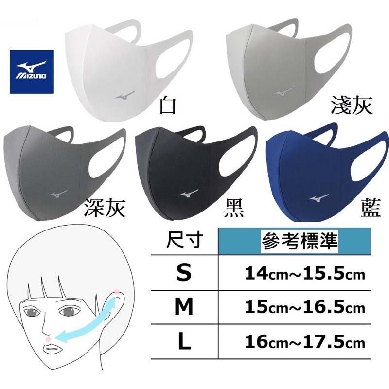 現貨!《典將體育》MIZUNO美津濃 運動口罩 防止飛沫 可水洗 透氣 速乾 舒適 口罩
