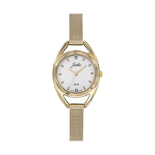 【Joalia】法國時尚品牌優雅氣質手環腕錶-晶鑽金/630585/台灣總代理公司貨享兩年保固