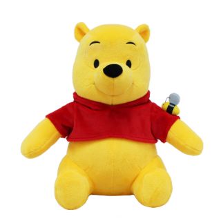 迪士尼 正版 坐姿小熊維尼+蜜蜂 30cm 絨毛 娃娃 玩偶 玩具
