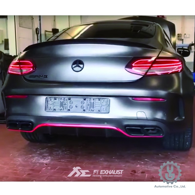 FI 高流量帶三元催化頭段 當派 排氣管 賓士 BENZ AMG C63S (W205) 2014+底盤【YGAUTO】