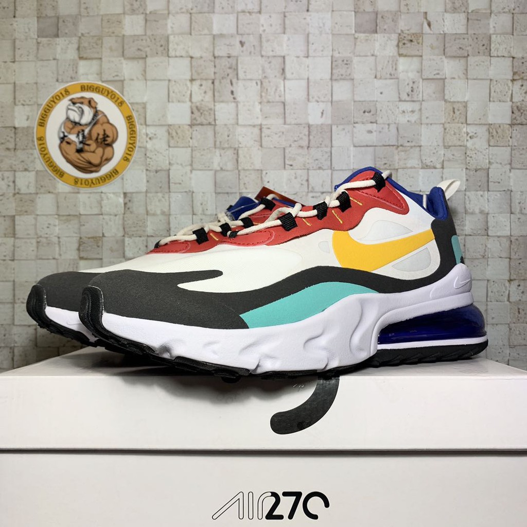 nike air max 270 react bauhaus sneakers in white