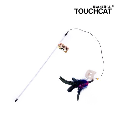 TOUCHCAT 逗貓棒 點點羽毛款 貓玩具 寵物玩具 逗貓杆 吊貓棒 伸縮逗貓棒 逗貓桿 羽毛玩具