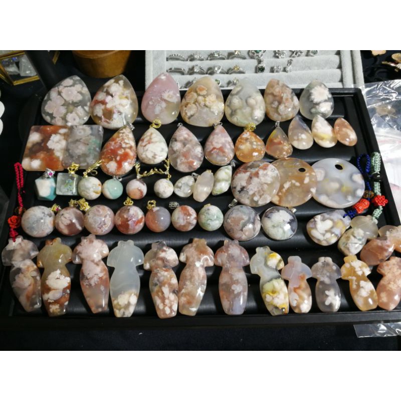 Molly 莫莉水晶 直播專拍 天然水晶 櫻花瑪瑙 戒指 吊墜 手鍊 吊飾 掛件 擺件 飾品 直播鏈接專拍