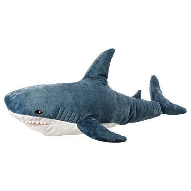ikea正品100公分長鯊魚娃娃、抱枕、靠墊、腰枕、裝飾