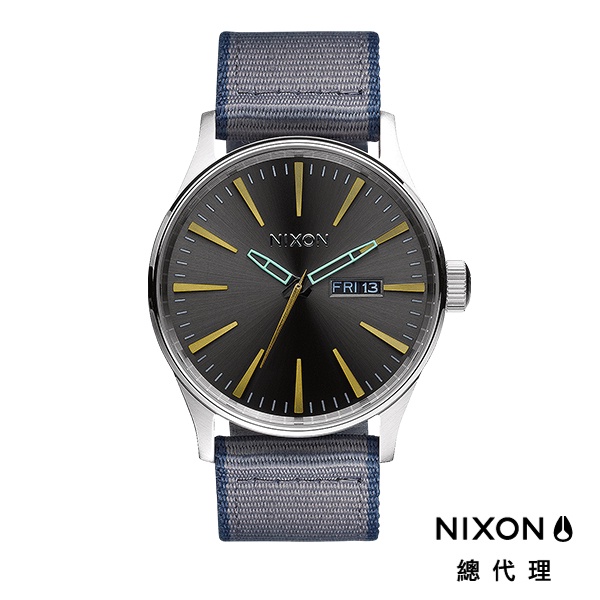 NIXON SENTRY 單寧藍 藍色 尼龍錶帶 帆布錶帶 皮錶帶 男錶 女錶 手錶 穿搭 A105-2068