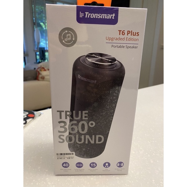 Tronsmart｜T6 Plus 40W 超重低音便攜型防水藍牙喇叭-黑(原廠公司貨)