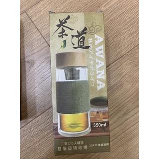 AWANA 雙層日式濾網玻璃杯 (304不銹鋼濾網) 茶道 雙層玻璃結構 環保杯 杯子 環保瓶