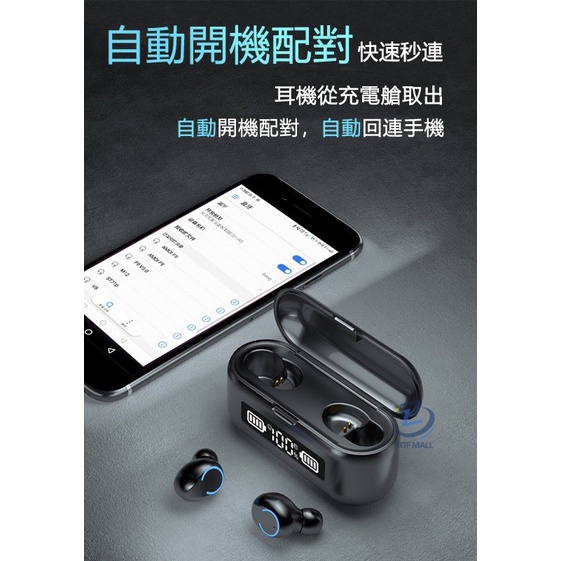【幸褔時光】F9 藍芽耳機【最新版本 藍芽5.1】真無線藍芽耳機 智能數顯
